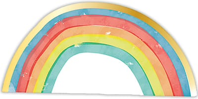 Vegaoo - 16 Regenboog papieren servetten voor verjaardag 33 x 16,5 cm