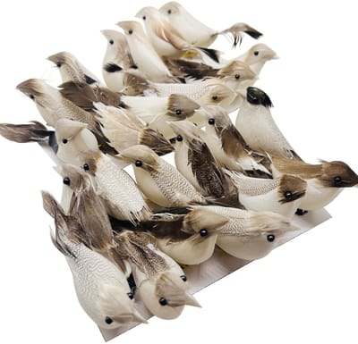 Dailygoods- Kunstvogels 24 Stuks - Kunstmatige Vogels - Decoratie Voor Bruiloft - Huis Ornamenten - Knutselen - Realistisch 3D-Effect - Nepvogels