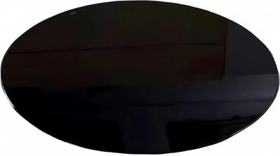 Glazen Tafelblad - Ronde Glasplaat - Tafel Vervangen - Gehard Veiligheidsglas - 50 cm Diameter - Zwart
