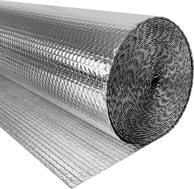 Isolatiefolie Luchtkussenfolie - Thermofolie Reflectiefolie - Warmte Isoleren - Dubbele Aluminium Coating - 3-4 mm Dik - Zilver