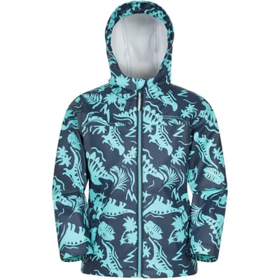 Mountain Warehouse Kinder Dinosaurussen Waterdichte Jassen- en Broekenset (Donkerblauw)