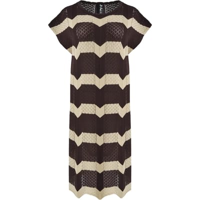 Mouline Midi Jurk Dames Mat Fashion