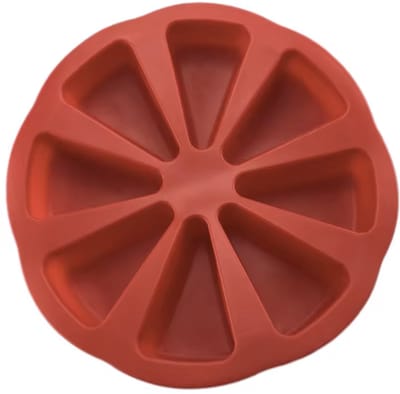 Siliconen bakvorm - Taartvorm - Cakevorm - Mold - Rood - 8-vaks - 27,4CM - 4,5CM hoog - Bakvorm - Bakken - CHPN