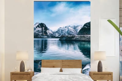 Behang - Fotobehang Water - Bergen - Natuur - Breedte 180 cm x hoogte 280 cm