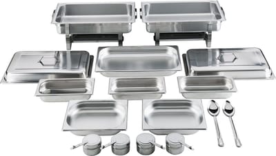 BATANIA Buffetwarmer - Warmhouder - 14-Delige Set - RVS - Vaatwasserbestendig - Breukvast