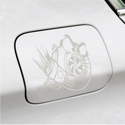 Bumpersticker - Turbo - 13 X 13 - Zilver