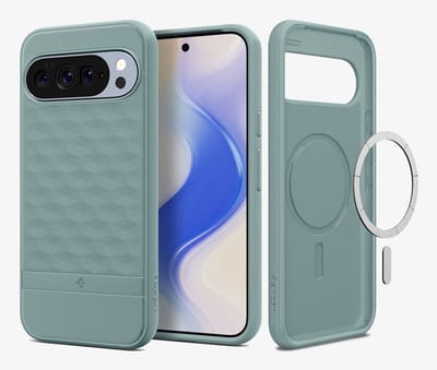 Spigen Parallax MagFit Hoesje Geschikt voor Google Pixel 10 Pro XL - Back Cover Compatibel met MagSafe / Qi2 - Groen