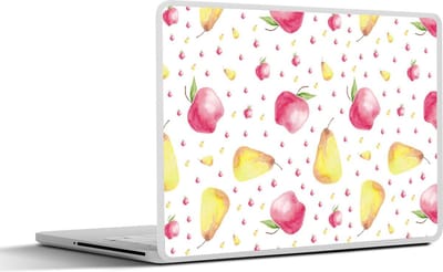 Laptop sticker - 17.3 inch - Peren - Appels - Aquarel - 40x30cm - Laptopstickers - Laptop skin - Cover