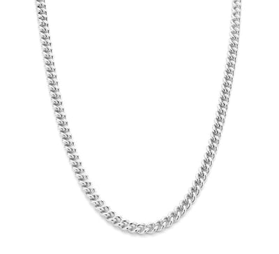YO&NO - Ketting - Zilver - Gourmet - 5,4mm 45cm - Sieraden vrouw - Heren - Gerhodineerd - Zilver 925