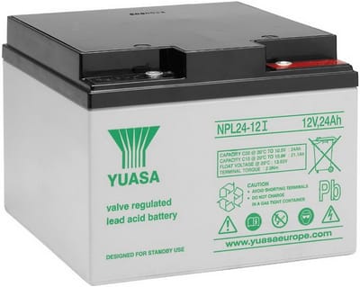 Oplaadbare Batterij - Loodaccu - Energie Opslag - Longlife - 16.6 x 17.5 x 12.5 cm - Zwart/Wit