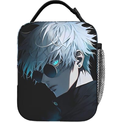 Kento Nanami Geïsoleerde Lunchtassen Draagbare Jujutsu Kaisen Anime Lunchcontainer Thermische Tas Tote Lunchbox Bento Pouch One Size