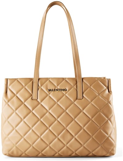 VALENTINO shopper schoudertas met laptopvak Ocarina Shopping Bag Beige