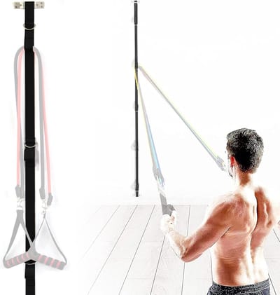 Fitness Muuranker - Oefeningslus - Thuis Sporten - Meerdere D-ringen - Compact Ontwerp - Zwart