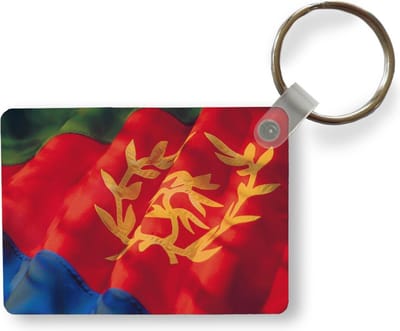 Sleutelhanger - De vlag van Eritrea - Uitdeelcadeautjes - Plastic