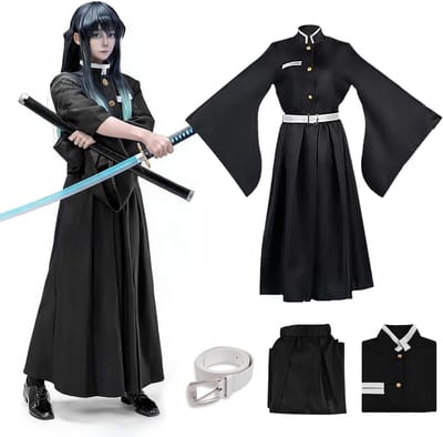 Anime Kostuum voor Giyuu, Shinobu, Mitsuri, Muichirou, Tanjiro, Nezuko en Zenitsu - Cosplay Outfit voor Carnaval, Halloween en Anime Conventies met Kimono Uniform