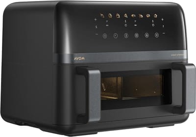 Heteluchtfriteuse - Airfryer Oven - Twee Gerechten Tegelijk - Dubbele Zone Koken - 9 Liter Capaciteit - Zwart