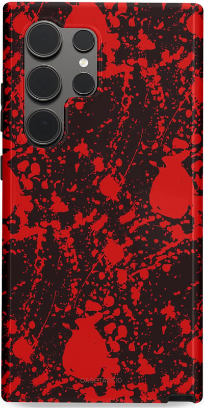 Casetastic Hoesje Geschikt voor Samsung S24 Ultra - Stijlvolle Beschermende Duo-layer Case - In de schaduw van bloed