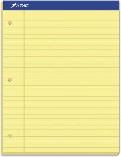 Notitieblok Dubbel Gelijnd Geel Papier A4 Formaat Zakelijk Kladblok