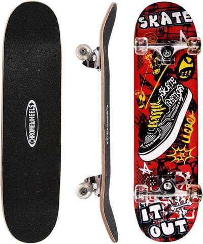 Compleet Double Kick Longboard Skateboard 78,7 cm 8 Lagen Esdoorn Hout