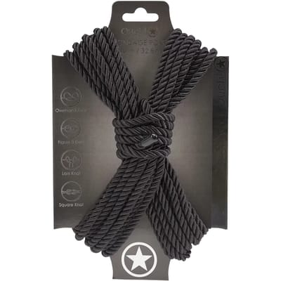 Ouch! by Shots Polyester Bondage Touw - 10 m - Zwart