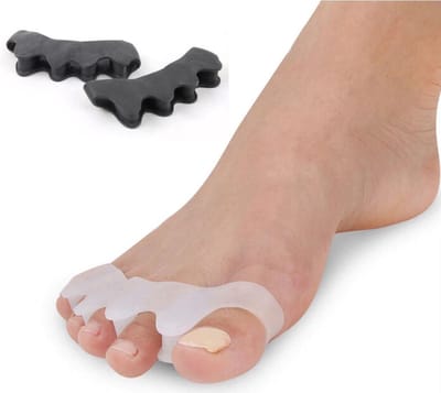 Scoby - Teencorrectie - Teenspreiders - Hallux Valgus - Grote Teen Corrector - Tenen Spreiden - Pijnlijke Tenen - Zwart - 2 Stuks