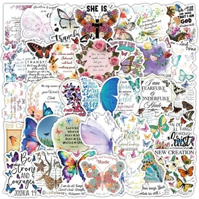 10/50 stuks Jezus Zinsneden Graffiti Stickers Bijbelvers Geloof Decals Kruis Woorden Mok Laptop Onderlegger Telefoon Koelkast Motiveren Inspireren