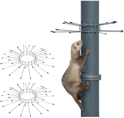 Marterafweergordel - Marterverjager - Set van 2 - Verzinkt staaldraad - Marterafweer voor regenpijp - Dakgoot - Katten afweer gordel