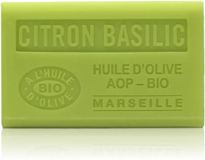 4x Savon de marseille biologische olijfzeep Citroen Basilicum -AOP - franse zepen - biologisch -