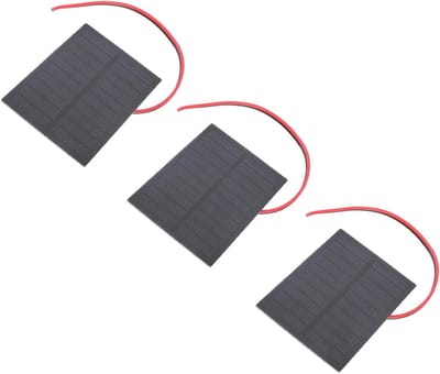 Zonnecel Set - Zonnepaneel Kit - Projecten Maken - Monokristallijn Silicium - 2W Vermogen - Zwart