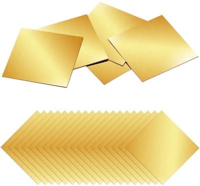 Dailygoods- Metalen Platen 24 Stuks - Messing - Duurzaam - Lichtgewicht - Geschikt voor Creatieve Projecten - Perfect voor Magneetbevestiging