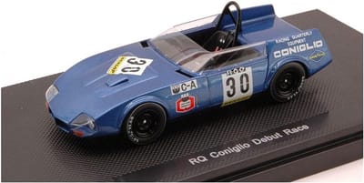 Modelauto RQ Coniglio #30 Debut Race blue - Schaal 1:43