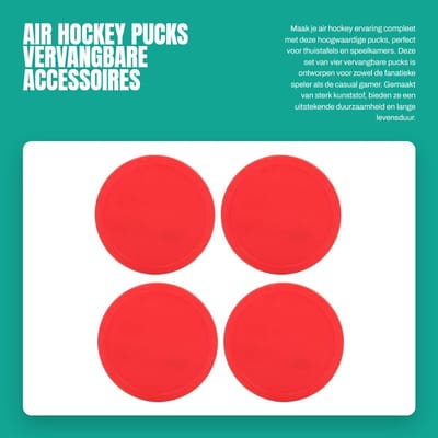 Dailygoods- Air Hockey Pucks 4 Stuks - Duurzaam - Lichtgewicht - Vervangbaar - Spel Accessoires - Geschikt voor Speelkamer - Hockeyschijven