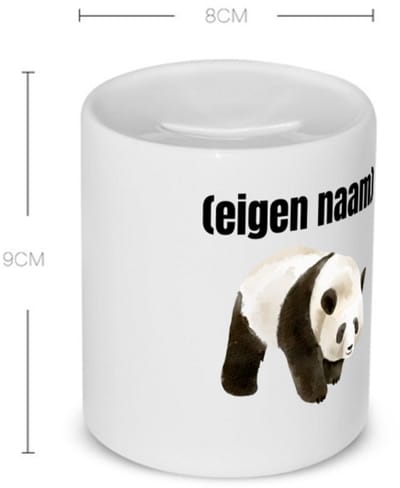 Akyol - panda met eigen naam Spaarpot - Panda - panda liefhebbers - iemand die houdt van panda's - verjaardag - cadeau - kado - 350 ML inhoud