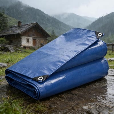 Waterdicht Zeildoek - Afdekzeil Bouwtarp - Bescherming Buiten - Zwaar Uitgevoerd - 150 x 220 cm - Blauw