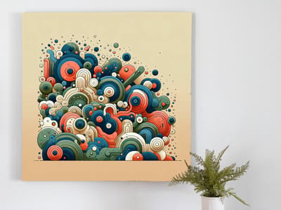 Abstract mos schilderij | Mystiek mos: een levendige abstractie van natuurlijke schoonheid | Kunst - 75x75 centimeter op Forex | Foto op Forex