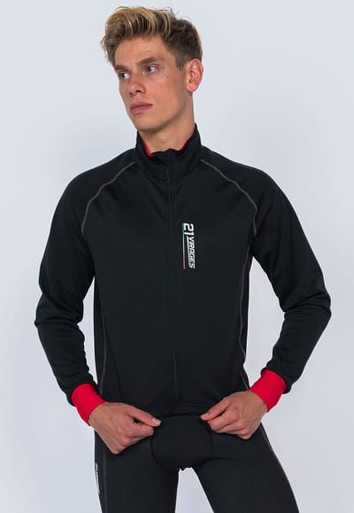 21Virages fietsjack Italia ademend winddicht sterk waterafstotend heren zwart-S