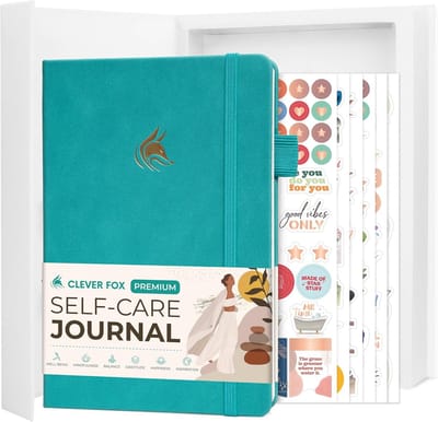 Zelfzorg Journal - Dagboek Planner - Persoonlijke Groei - Hoogwaardig Kunstleer - A5 Formaat - Turkoois