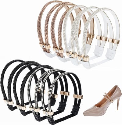 Elegante Rhinestone Schoenbanden voor Hakken - Verstelbare, Removable, Antislip Straps voor Dames en Meisjes