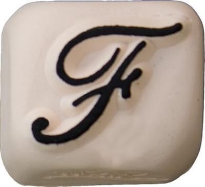 LaDot Tattoo Stempel Steen - S125F - Small - Letter F - Nep Tattoo - Black Tattoo - Kinderen en Volwassenen