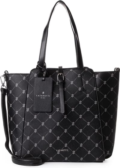 Lazarotti Schoudertas Palermo Handbag Black Zwart