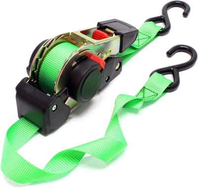 Automatische Spanband - Zelfoprollend - Lading Zekeren - Eenvoudig oprolmechanisme - 3m x 25mm - Groen