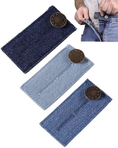 JHUBERS- Broekverlengingen 3 Stuks - Verstelbaar/Elastisch - Geschikt voor Jeans/Rokken/Broeken - Hoogwaardig Materiaal - Eenvoudige Aanpassing - Broekverlenging