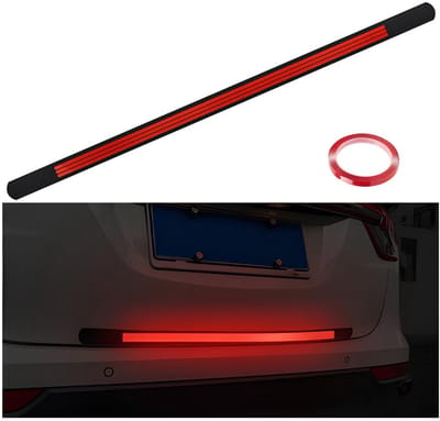 Dailygoods- Autobumper Reflecterende Veiligheidswaarschuwingsstrips - Slijtvast - Krasbestendig - Waterdicht - Universeel - 80 x 3,5 cm - Bumpersticker