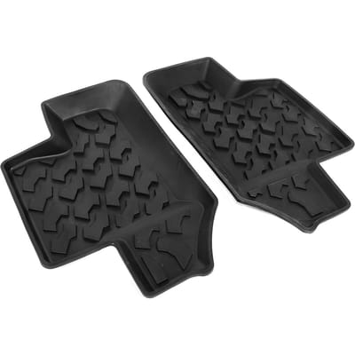 Paar Achtervloermat Antislip Rubber Deur Voetpad Past voor Jeep Wrangler JK 2 Deurs 20072017