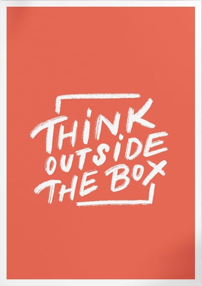 Think Outside The Box (Motivatie & Inspiratie) | Poster | A3: 30 x 40 cm