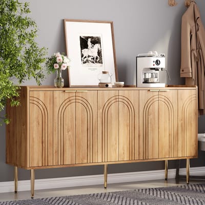 Moderne minimalistische dressoirkast - moderne kast - opbergkast - buffetkast - woonkamermeubel - 140 x 38 x 75 cm