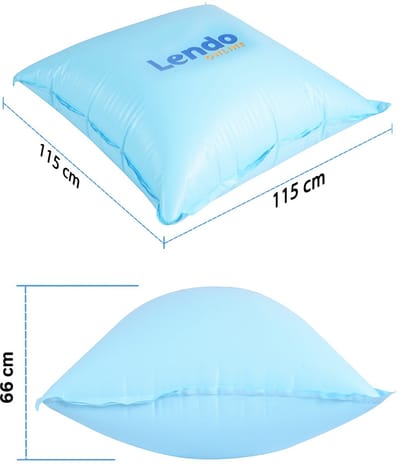 Lendo Online winterkussen voor zwembad afdekking zwembadkussen kussen voor zwembad luchtballon voor afdekzeil PVC 4 stuks Blauw