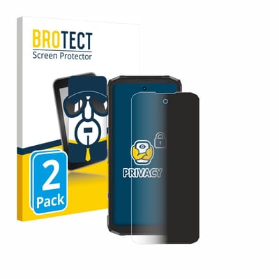 BROTECT - privacy screenprotector voor Doogee Fire 6 Power - Folie Beschermfolie Blauwlichtfilter 2 Stuks