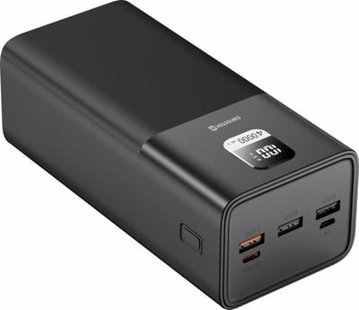 Swissten Powerbank Power Line - 40.000 mAh - USB & USB-C - Zwart