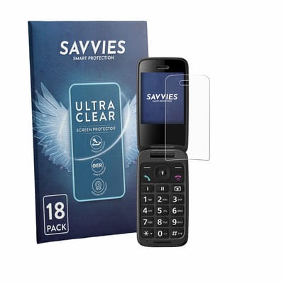 Savvies - Screenprotector voor Panasonic KX-TU410 - Folie Beschermfolie transparant 18 Stuks